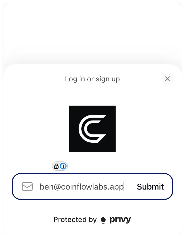 Email is prefilled for the user