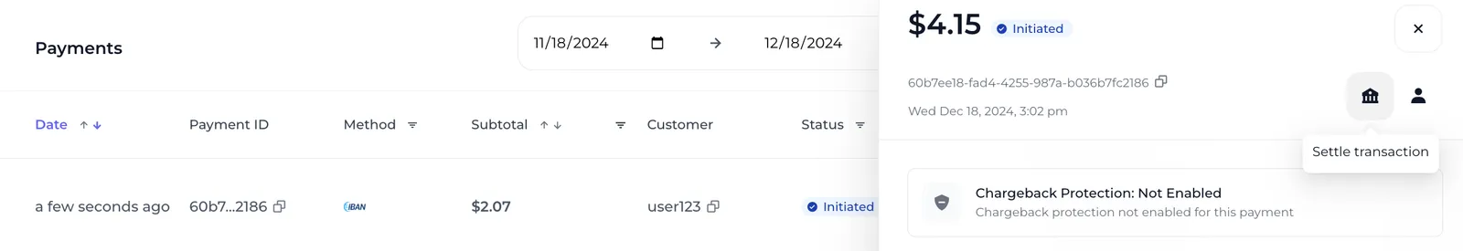 How Merchants can settle a transaction