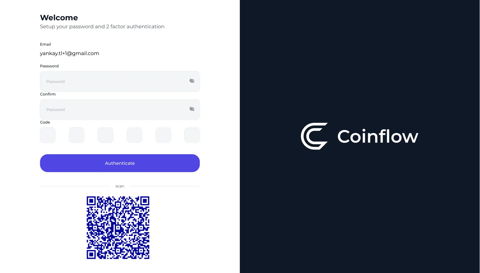 Setting up 2FA