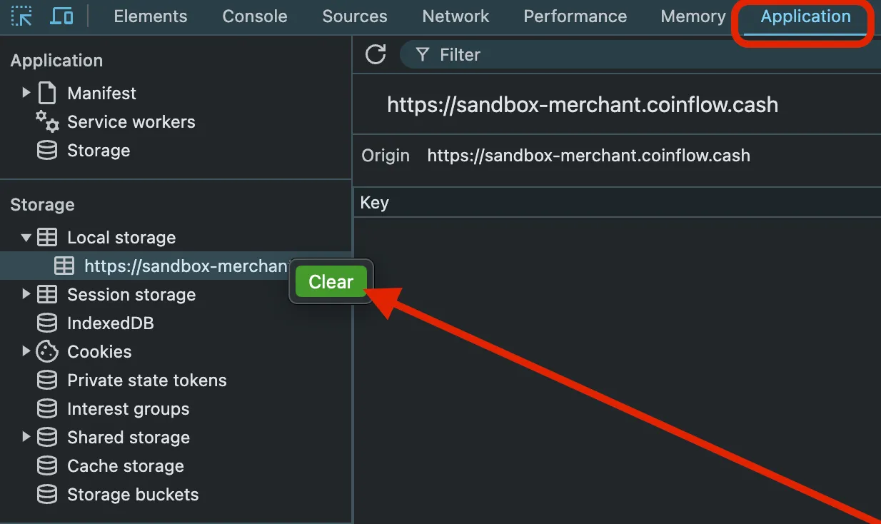 How to clear local storage